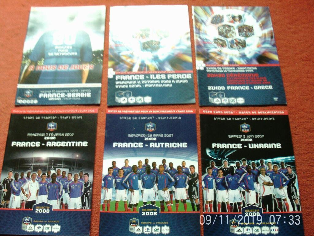 Коллекция программ сборной Франции (2000-2011) - 34шт 3