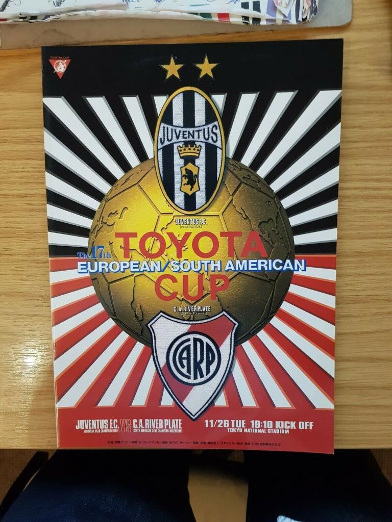 Программа Ювентус - Ривер Плейт 1996 финал Межконтинентальный Кубок