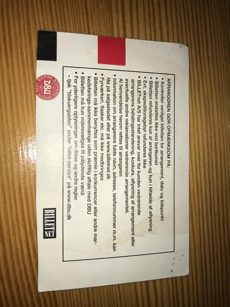 Билет Дания - Украина 2003 1