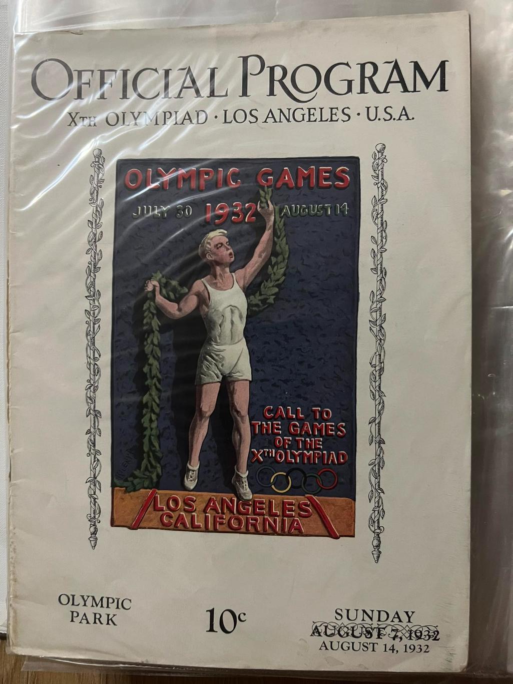 Программа Олимпийские Игры 1932 Лос-Анджелес США - 14.08.1932