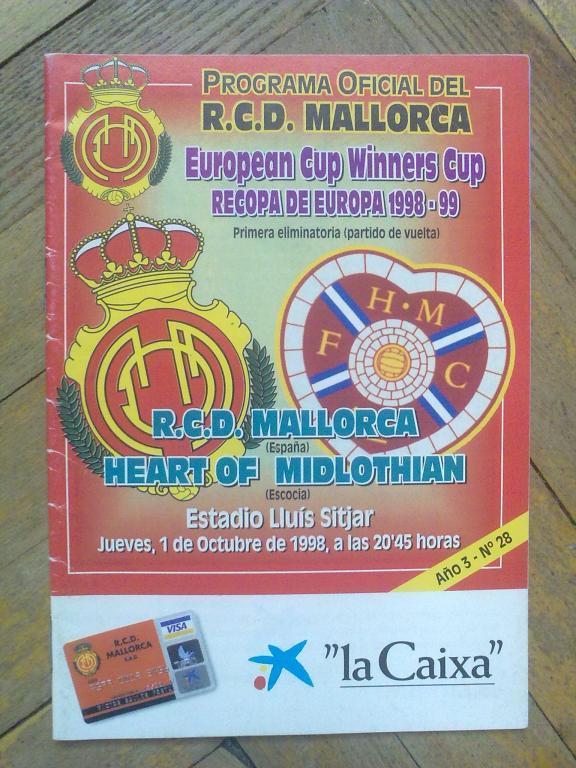 Мальорка Испания - Хартс Шотландия 1998-1999