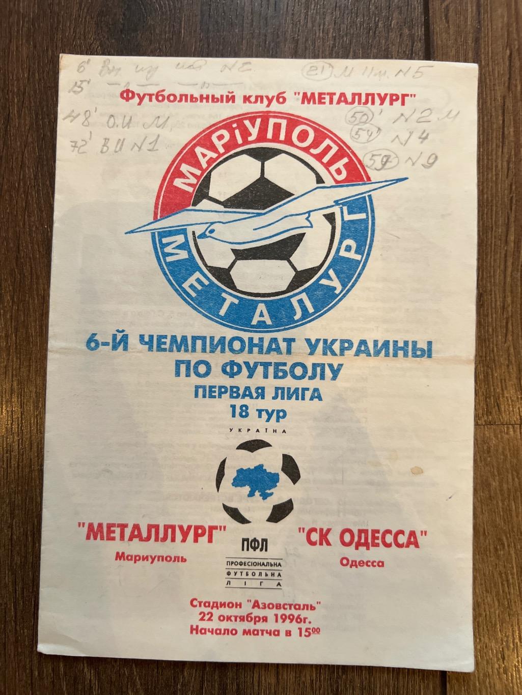 Металлург Мариуполь - СК Одесса 1996-1997