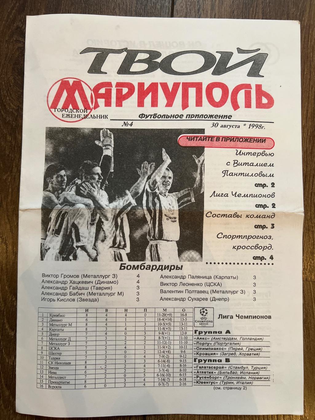 Металлург Мариуполь - Кривбасс Кривой Рог 1998-1999 #2