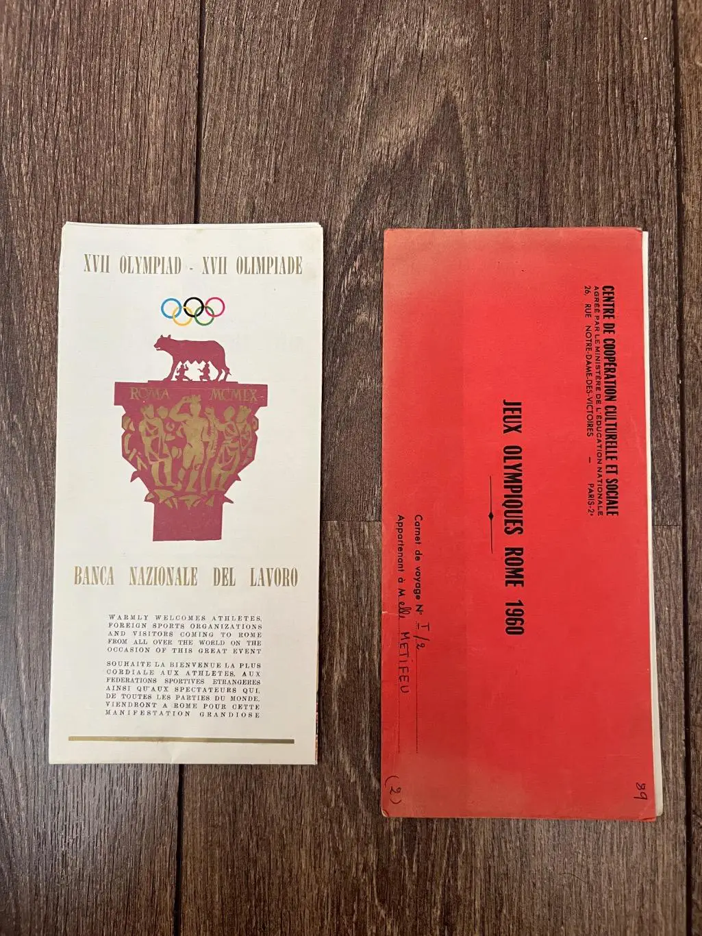 Буклет карта Олимпийские Игры 1960 Рим Италия