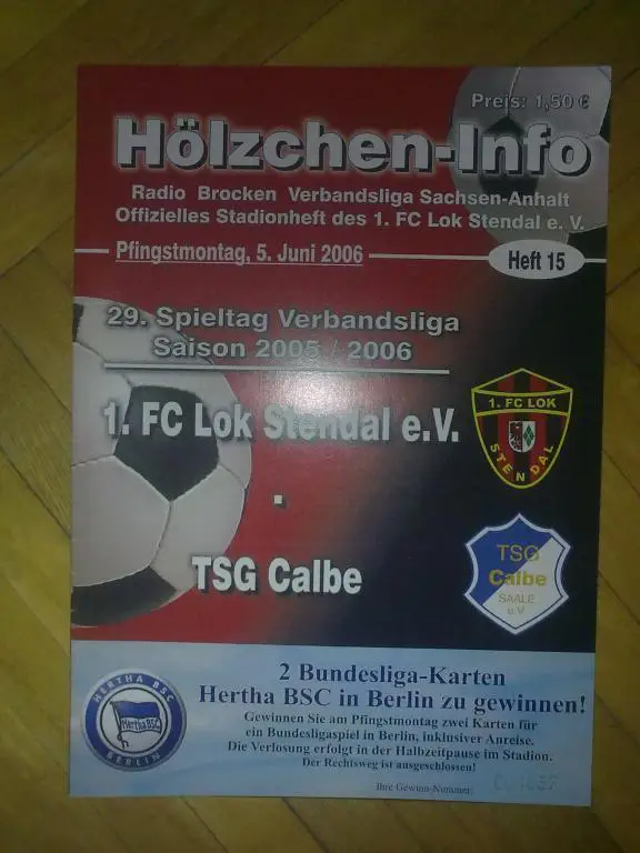 Программа (клубный журнал) из Германии №24