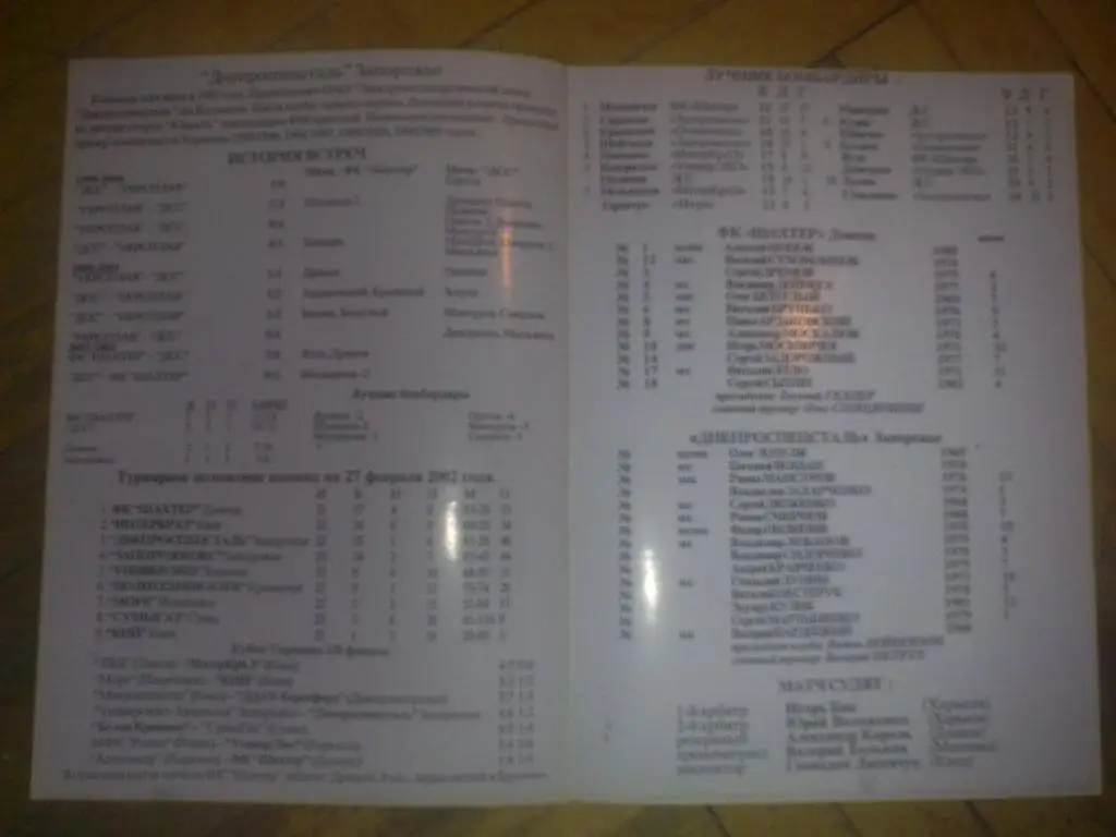 Мини-футбол. Шахтер Донецк - ДСС Запорожье 2001-2002