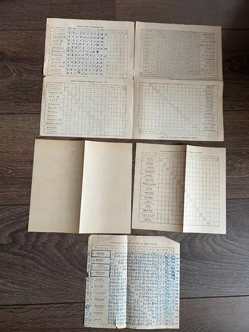 Футбол. Таблицы 1959 и 1960 чемпионат СССР 1