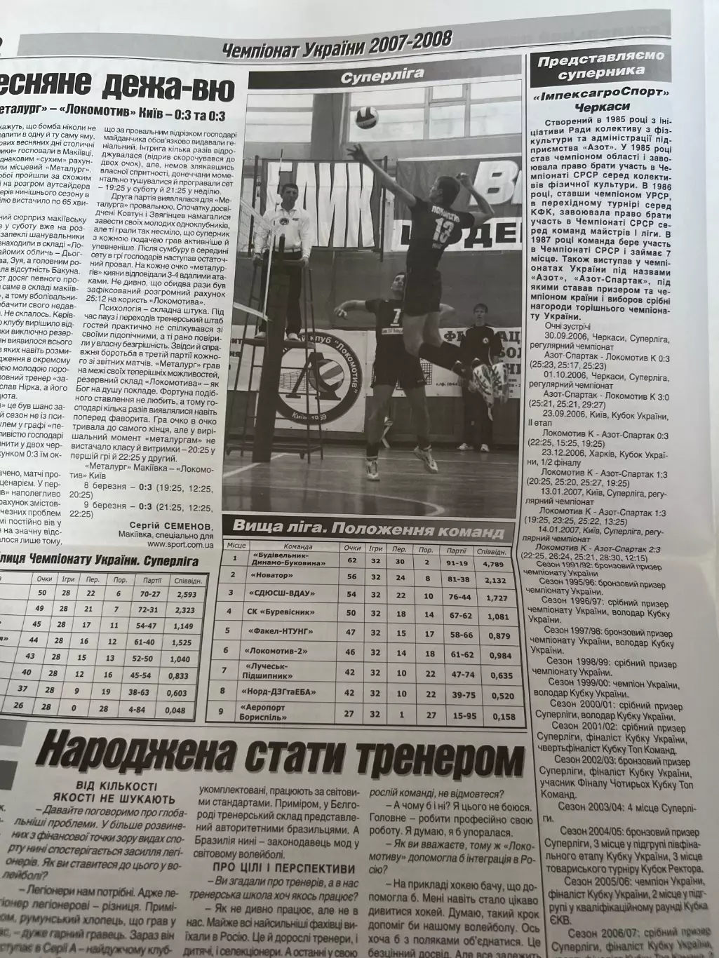 Программа. Волейбол. Локомотив Киев - Черкассы 2007-2008#2 1