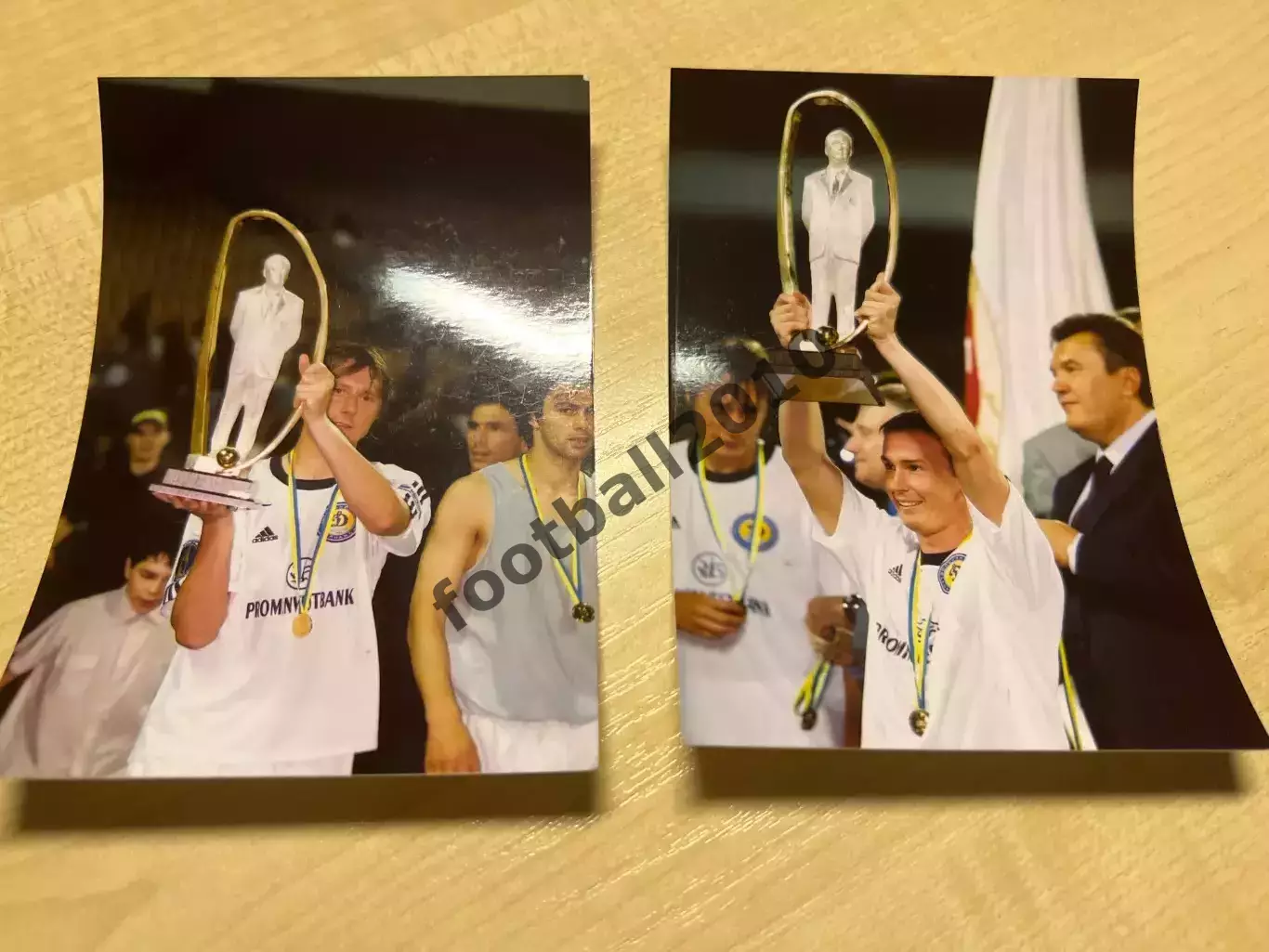 Футбол. фото 2шт, Белькевич, Хацкевич - Динамо Киев 2003