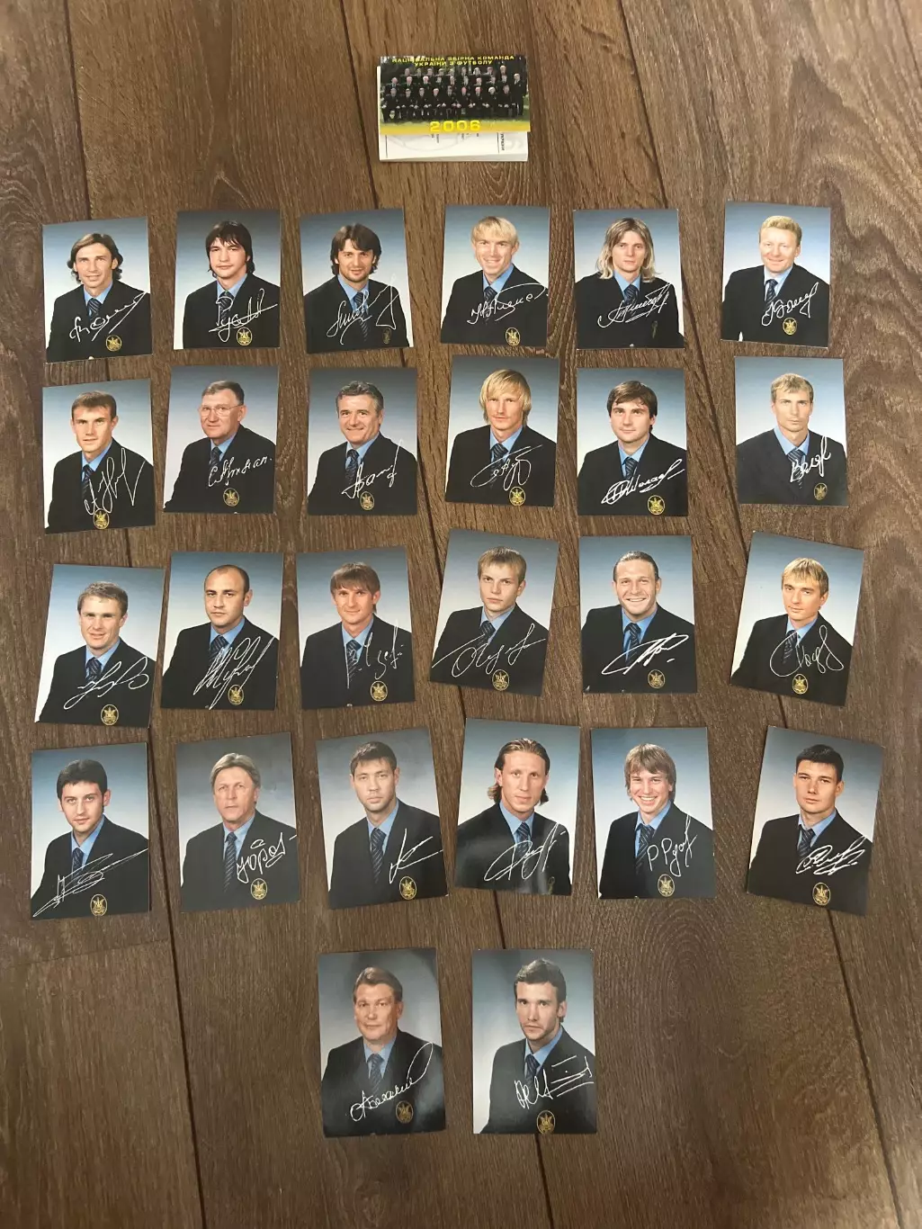 Футбол. Календарик набор 26шт Сборная Украина на 2006