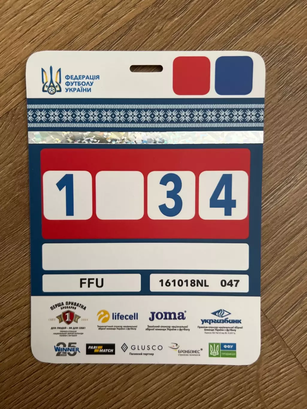 Билет (пропуск) Украина - Чехия 2018 #8