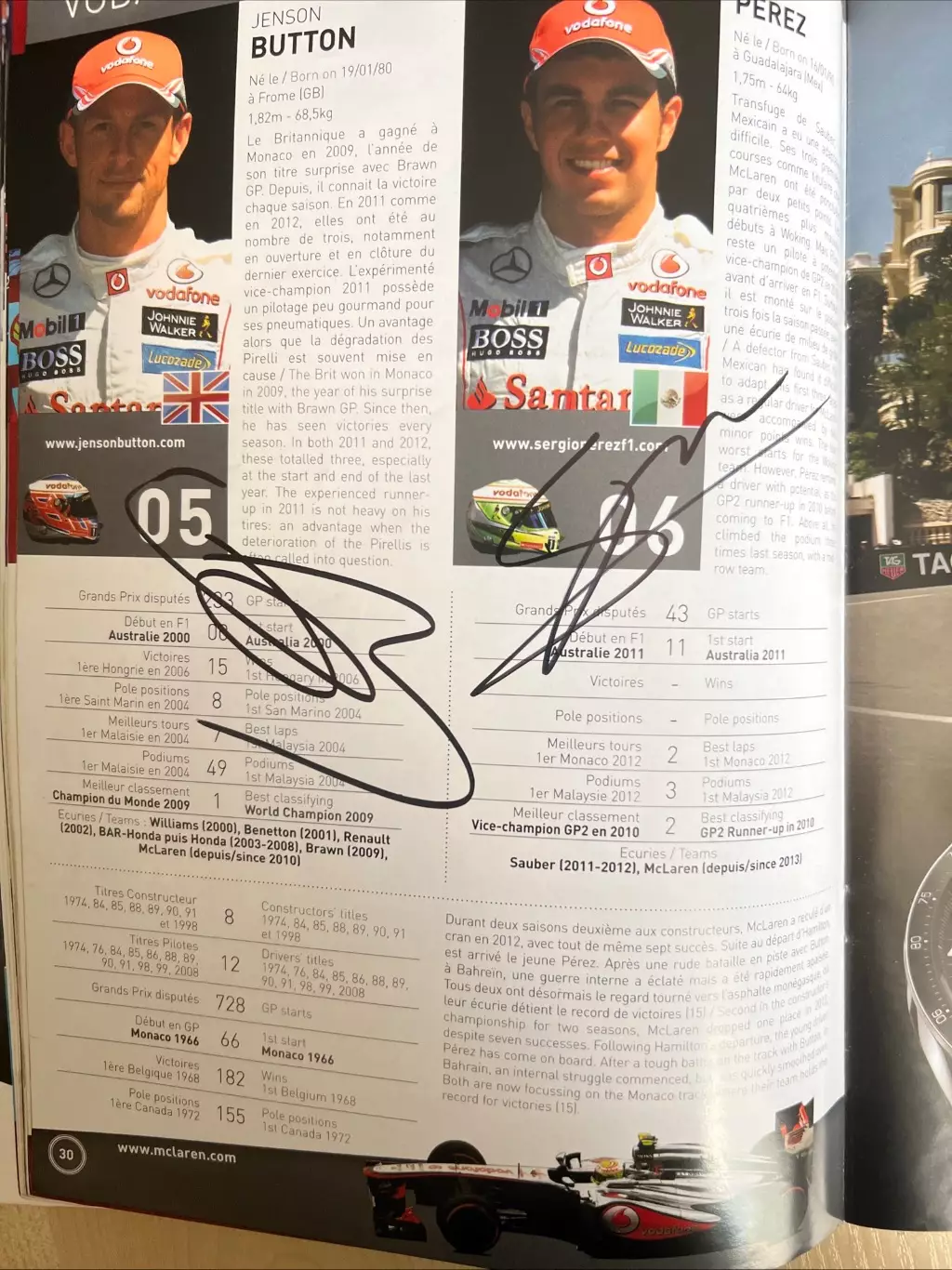 Программа гонки Формула 1 Formula 1 Монако 2013 - автографы 4