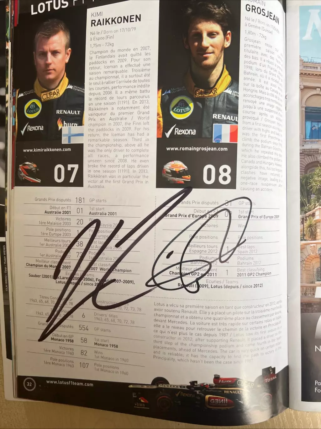 Программа гонки Формула 1 Formula 1 Монако 2013 - автографы 5