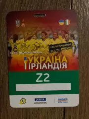 Билет пропуск 2 Украина - Ирландия 2020 женские