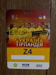 Билет пропуск 4 Украина - Ирландия 2020 женские