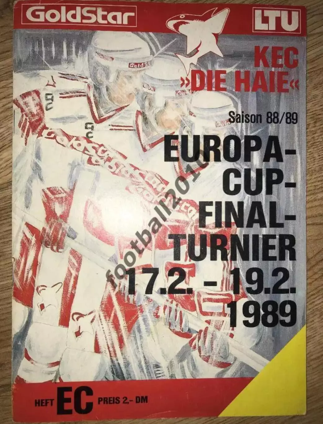 Хоккей. Программа Турнир КЕЧ в Германии 1989 (ЦСКА Москва СССР Россия)