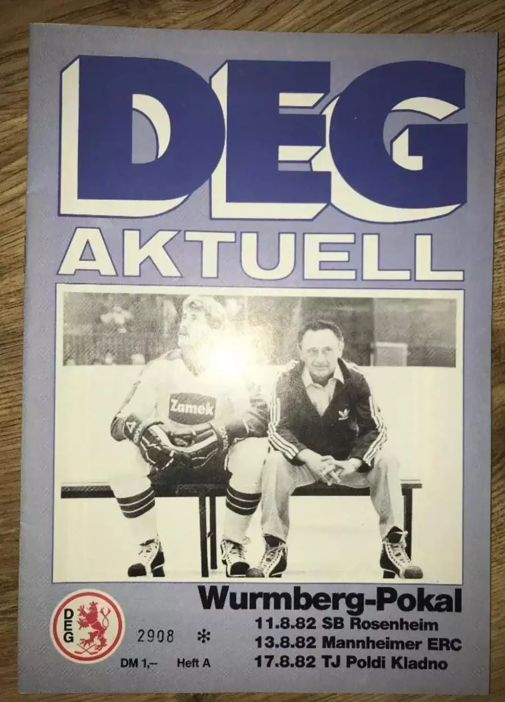 Хоккей. Программа Турнир Германии 1982 (Спартак Москва СССР Россия)