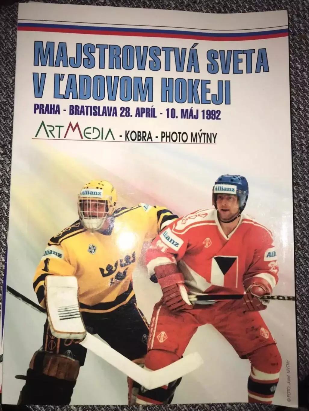 Хоккей. Программа Чемпионат Мира 1992 ЧССР - Сборная СНГ, СССР, Россия (чешский)