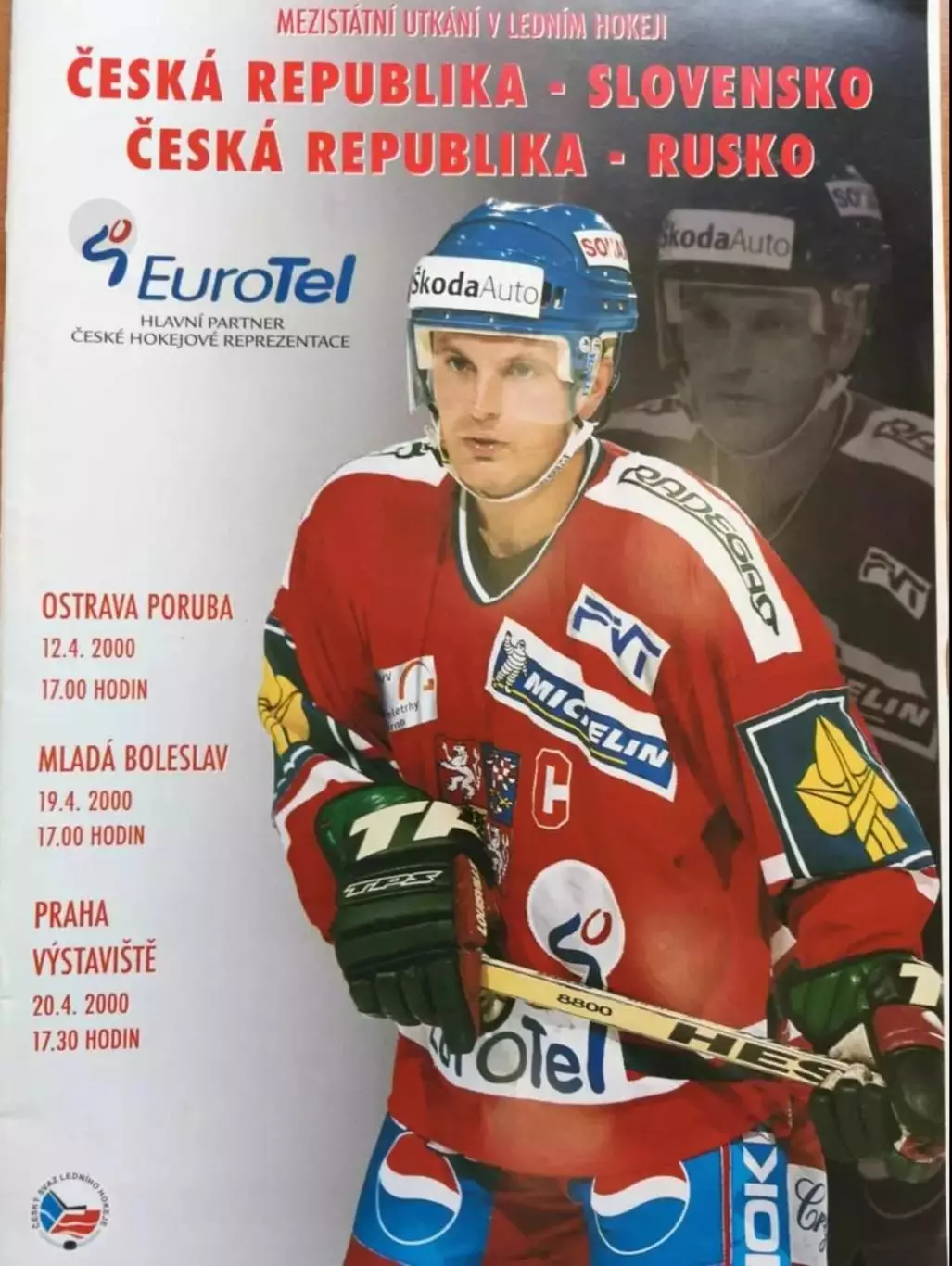 Хоккей. Программа Чехия - Россия 2000