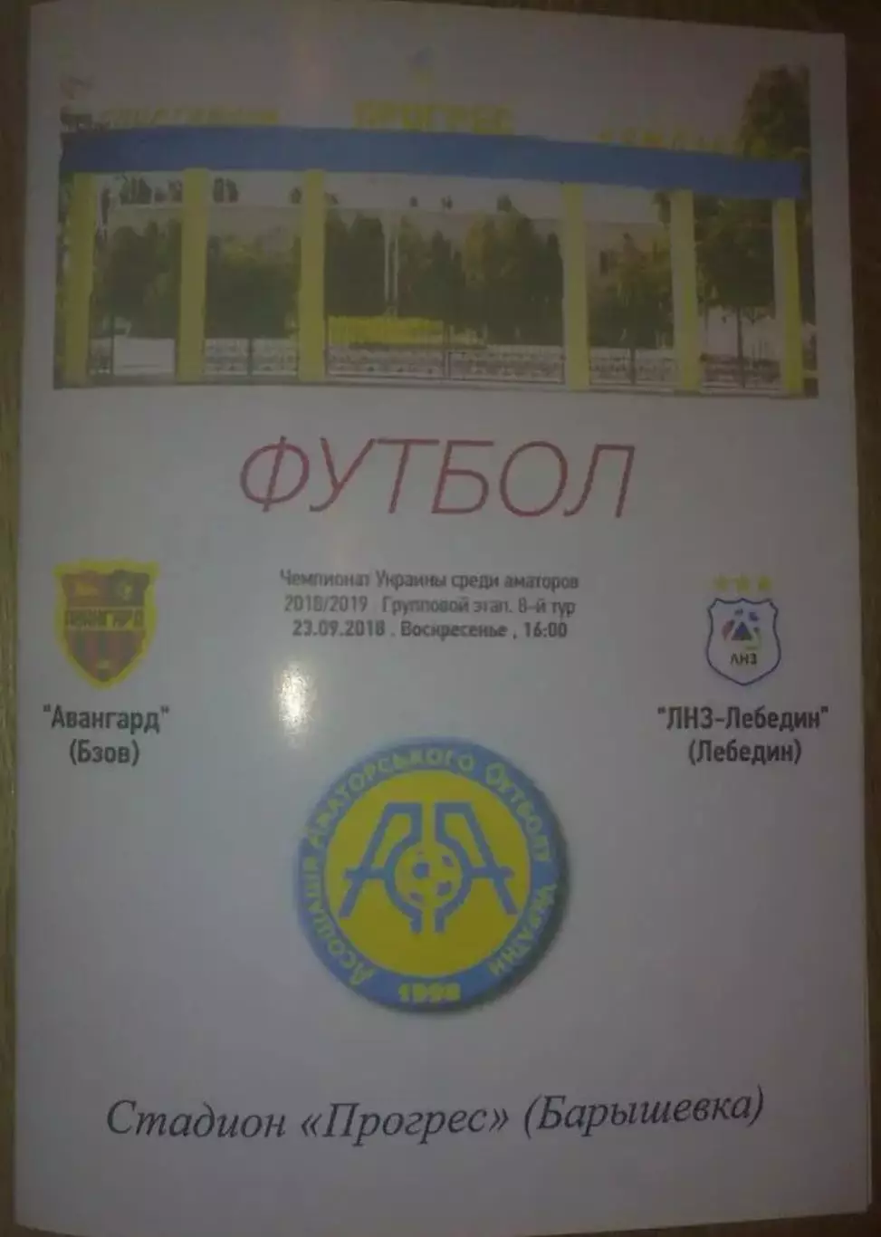 Авангард Бзов Киевская обл - ЛНЗ Лебедин Черкасская обл 2018 аматоры