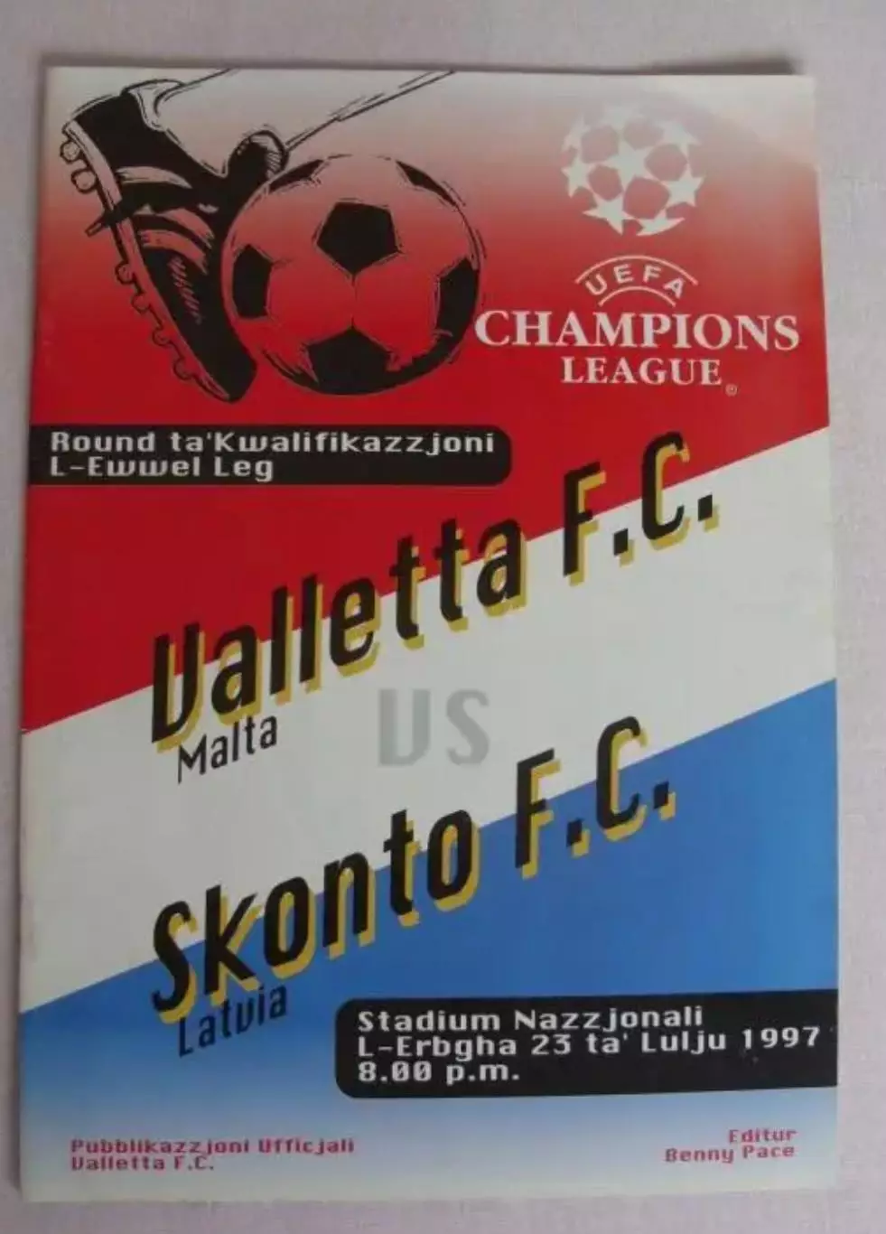 Валлетта Мальта - Сконто Рига Латвия 1997 Лига Чемпионов