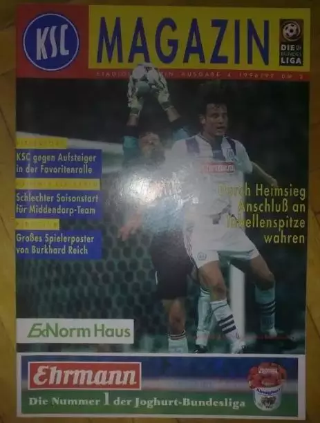 Программа (клубный журнал) из Германии - Карлсруэ №49