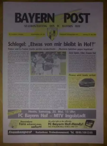 Программа (клубный журнал) из Германии №56