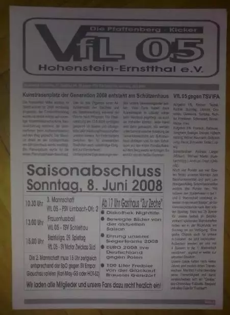 Программа (клубный журнал) из Германии №63