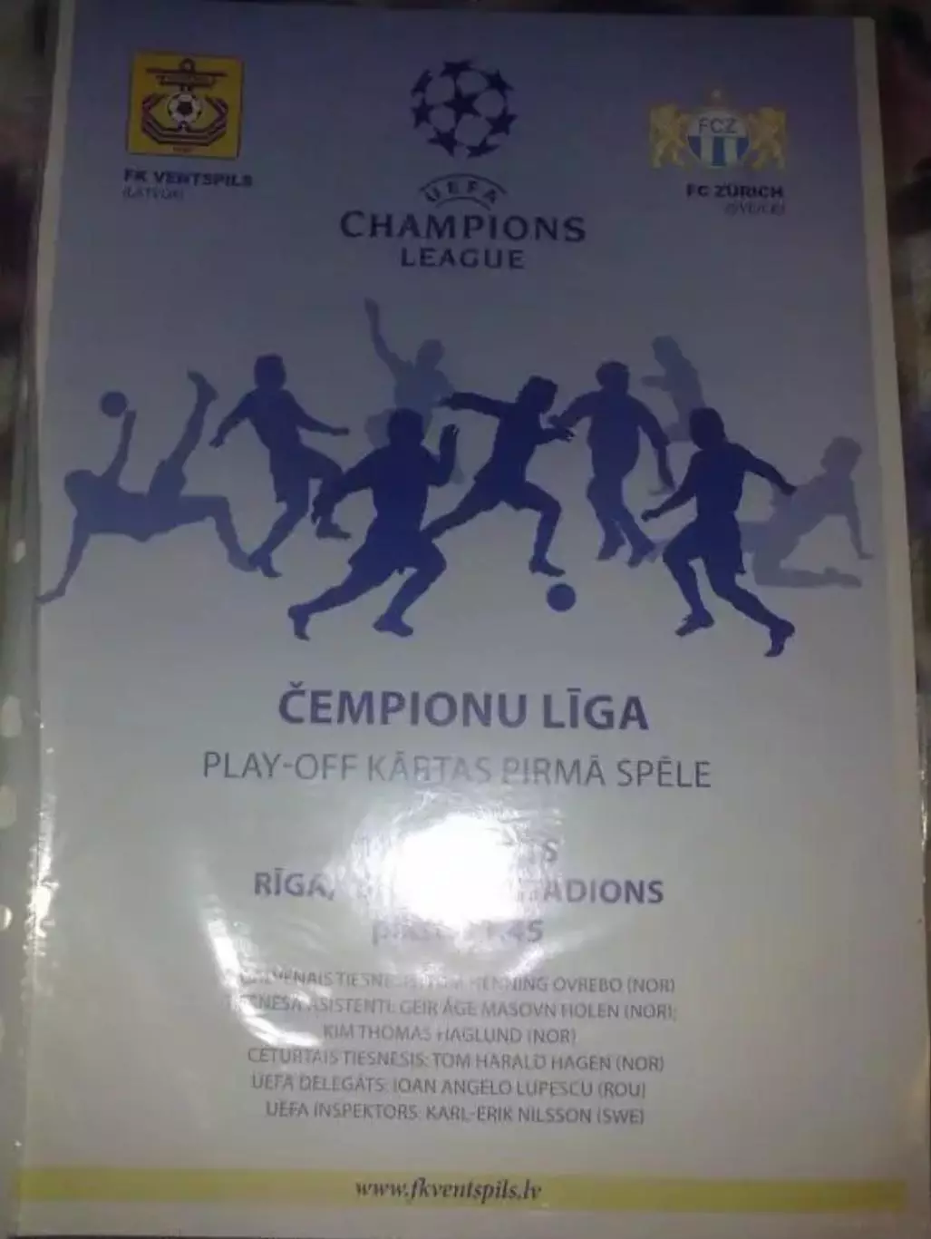 Вентспилс Латвия - Цюрих Швейцария 2009-2010