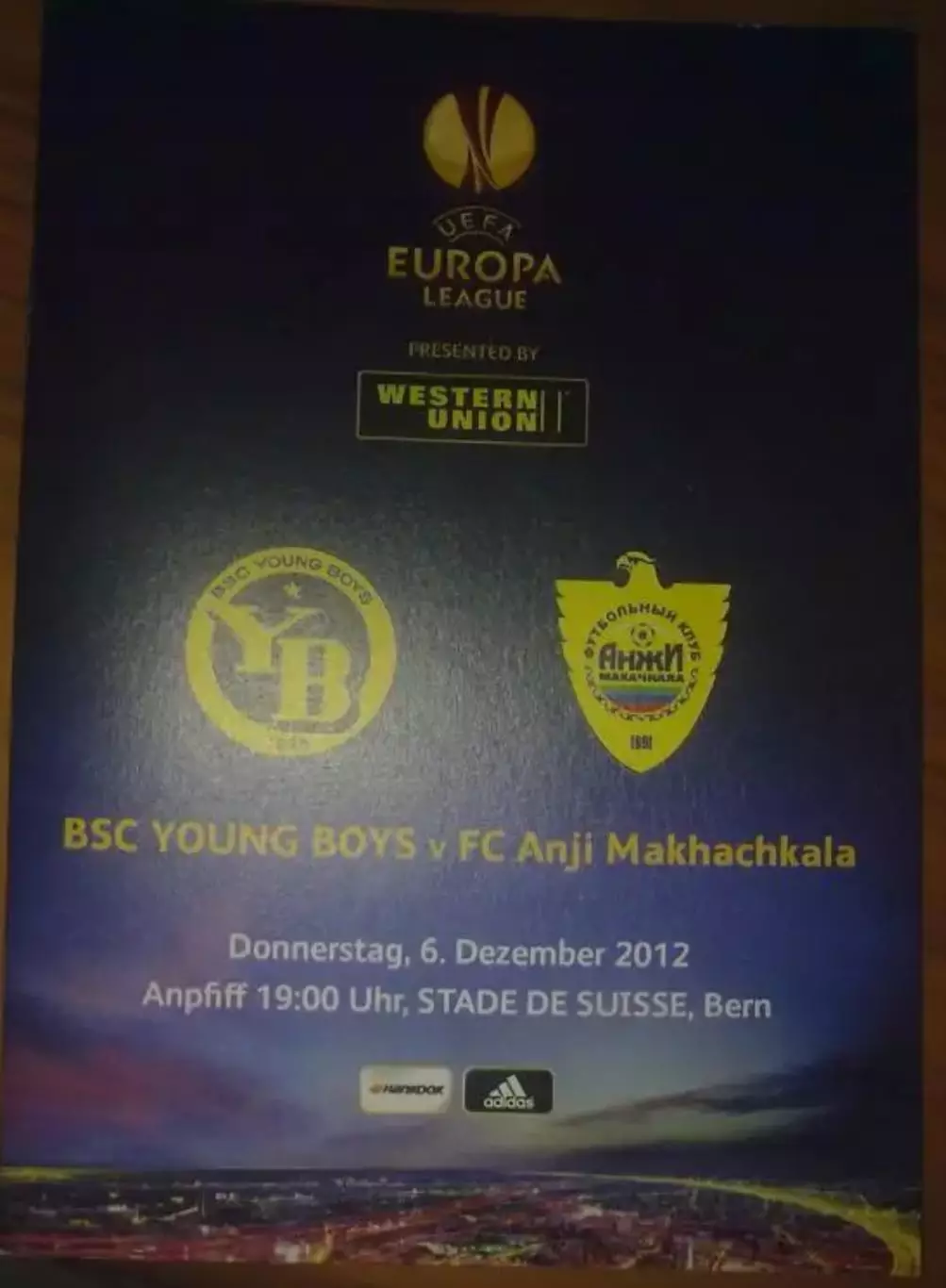 Янг Бойз Швейцария - Анжи Махачкала 2012-2013