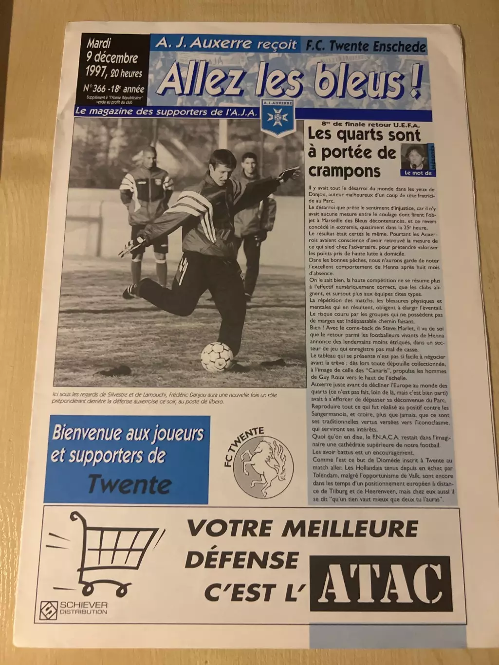 Осер Франция - Твенте Нидерланды 1997-1998