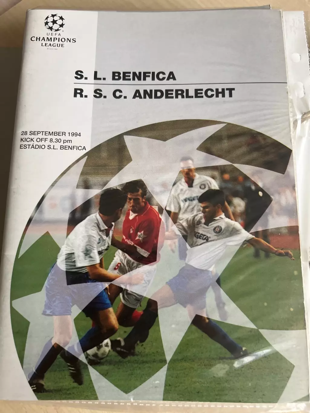 Бенфика Португалия - Андерлехт Бельгия 1994-1995 Лига Чемпионов