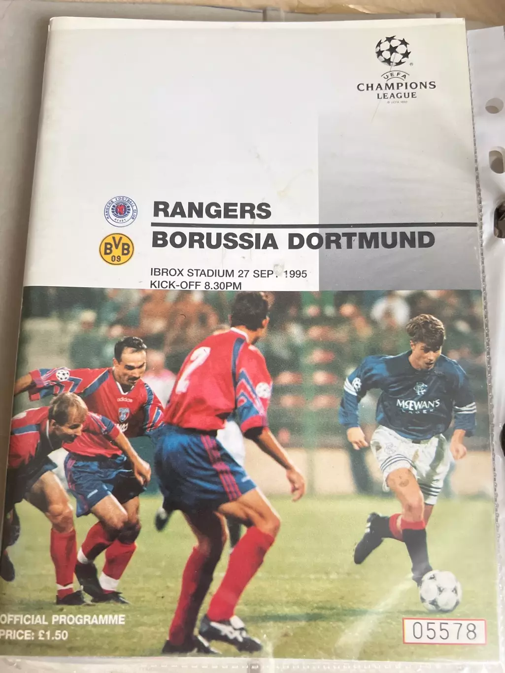 Рейнджерс Шотландия - Боруссия Дортмунд Германия 1995-1996 Лига Чемпионов