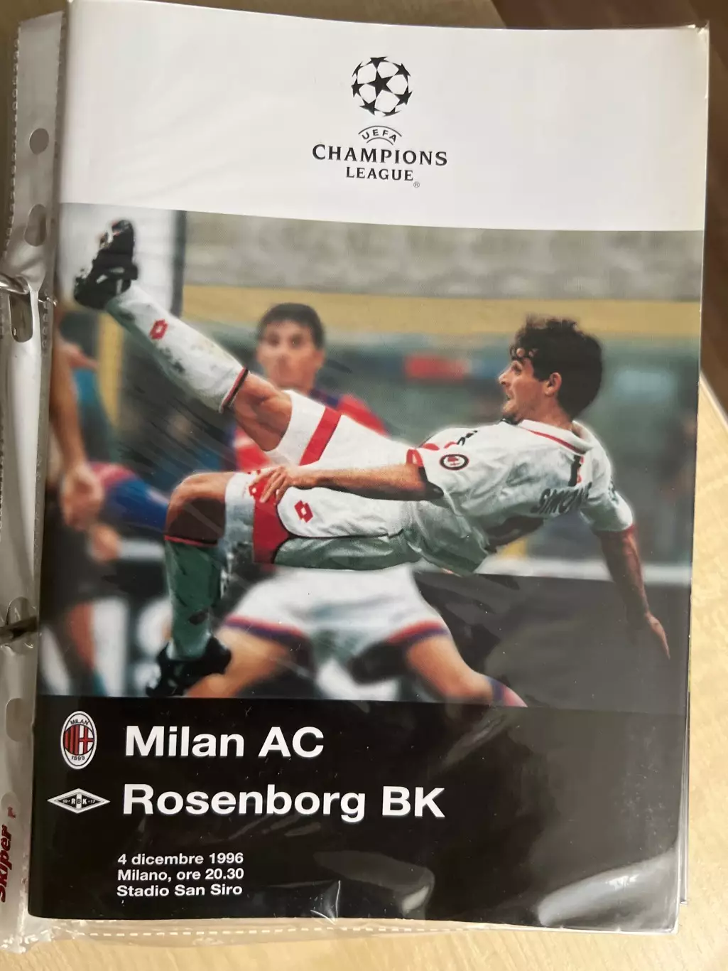 Милан Италия - Русенборг Норвегия 1996-1997 Лига Чемпионов