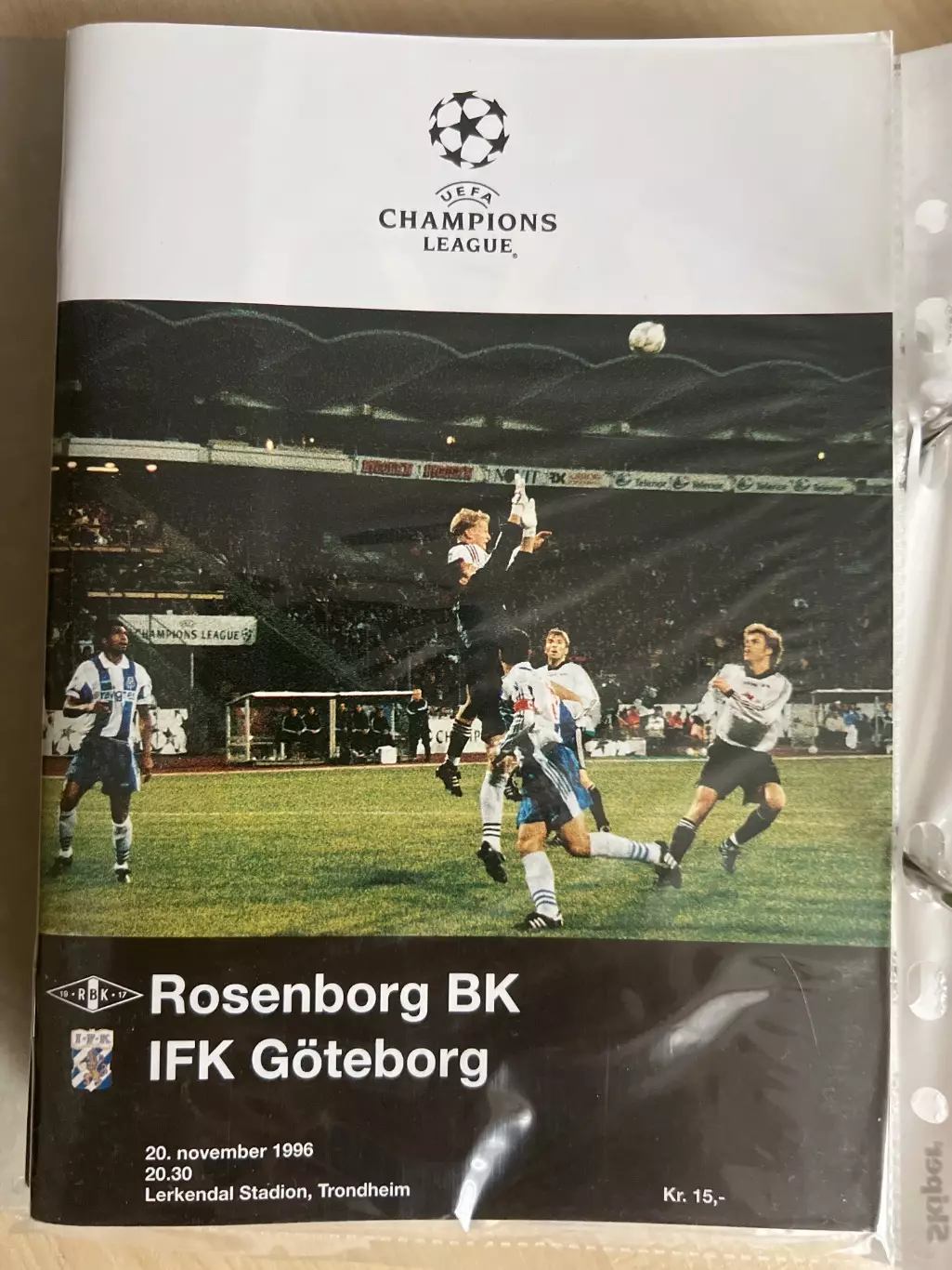 Русенборг Норвегия - Гетеборг Швеция 1996-1997 Лига Чемпионов