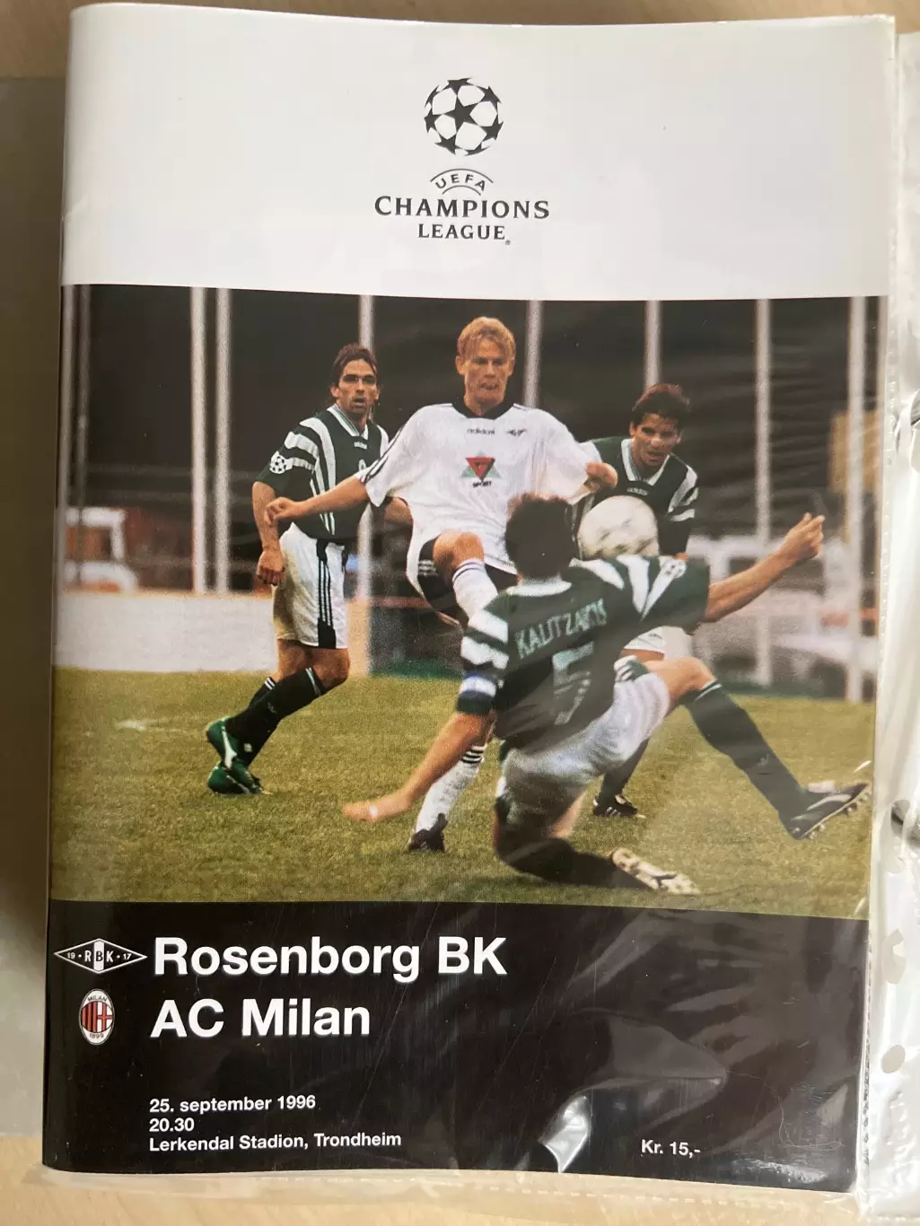 Русенборг Норвегия - Милан Италия 1996-1997 Лига Чемпионов