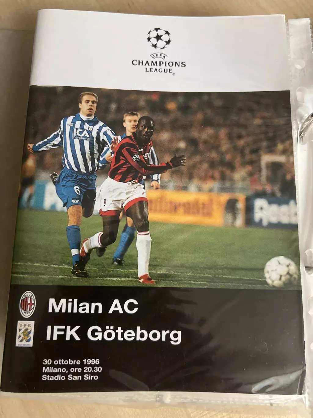 Милан Италия - Гетеборг Швеция 1996-1997 Лига Чемпионов