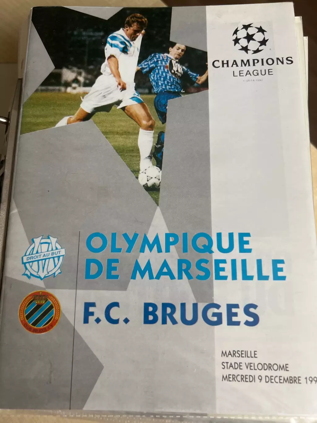 Олимпик Марсель Франция - Брюгге Бельгия 1992-1993 Лига Чемпионов