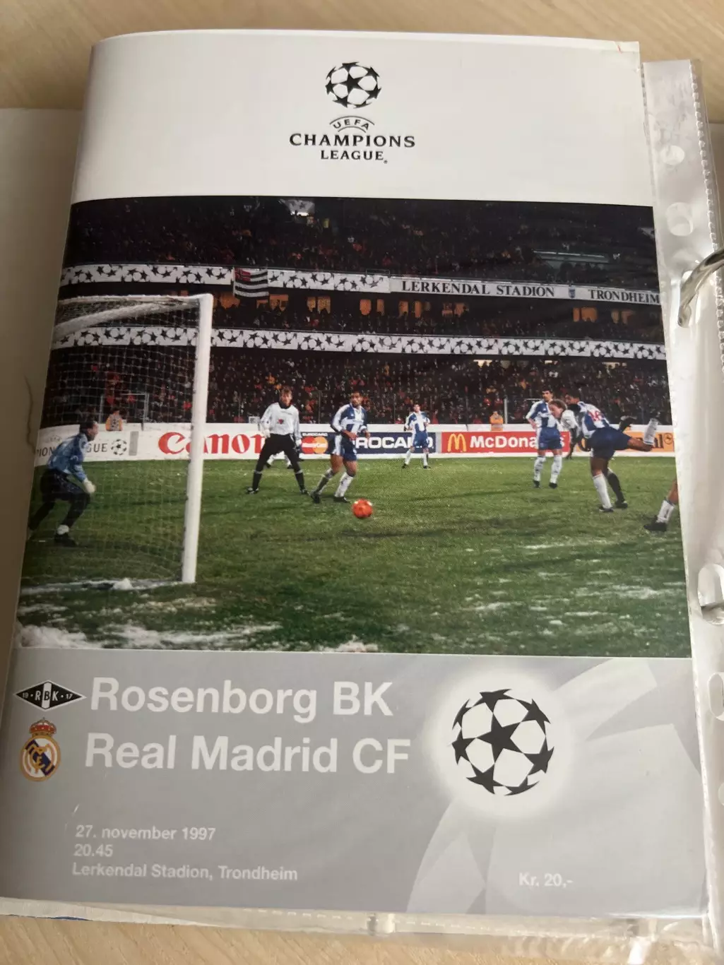 Русенборг Норвегия - Реал Испания 1997-1998 Лига Чемпионов