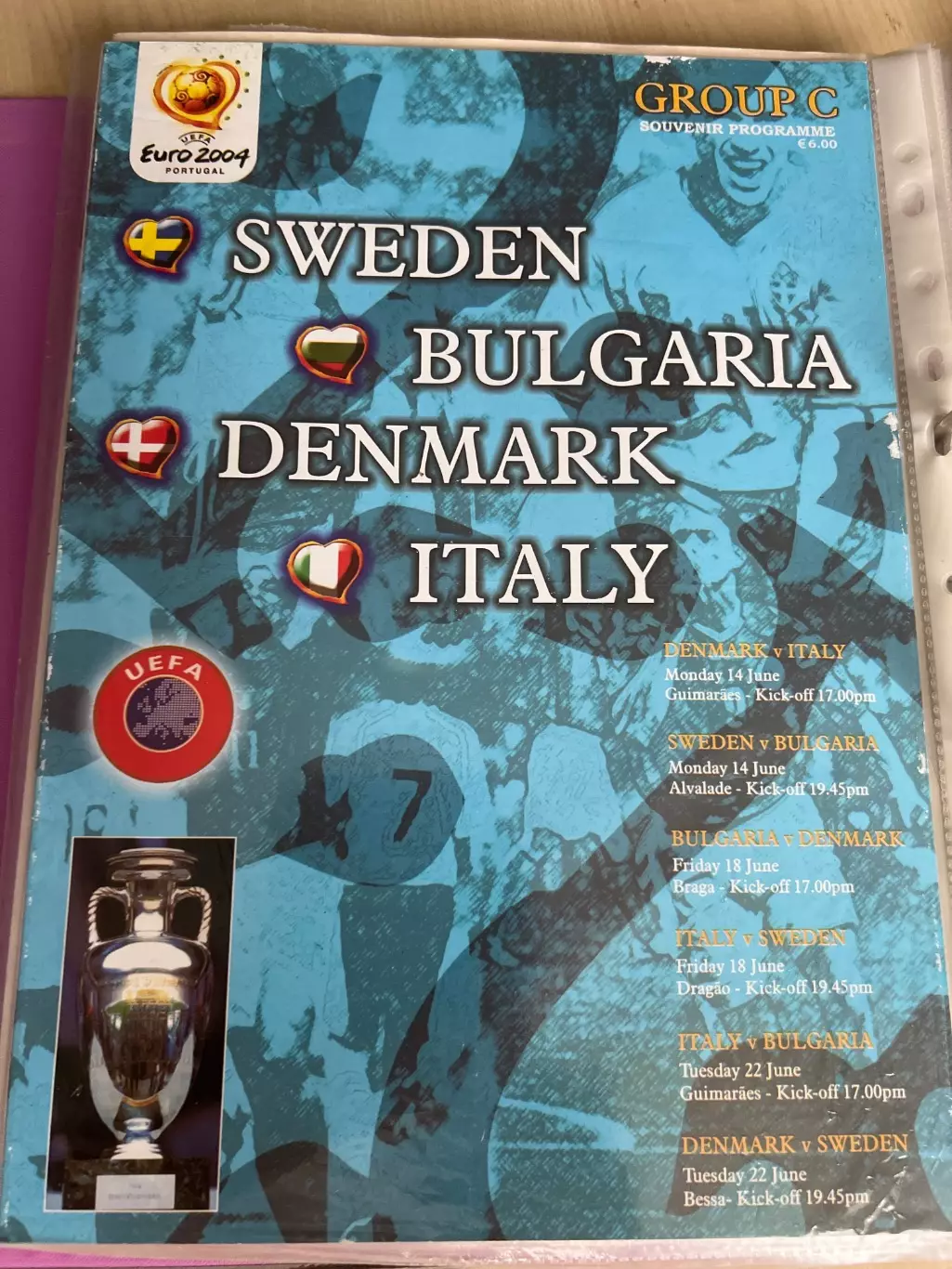 Чемпионат Европы в Португалии 2004 (группа Болгария, Швеция, Дания, Италия)