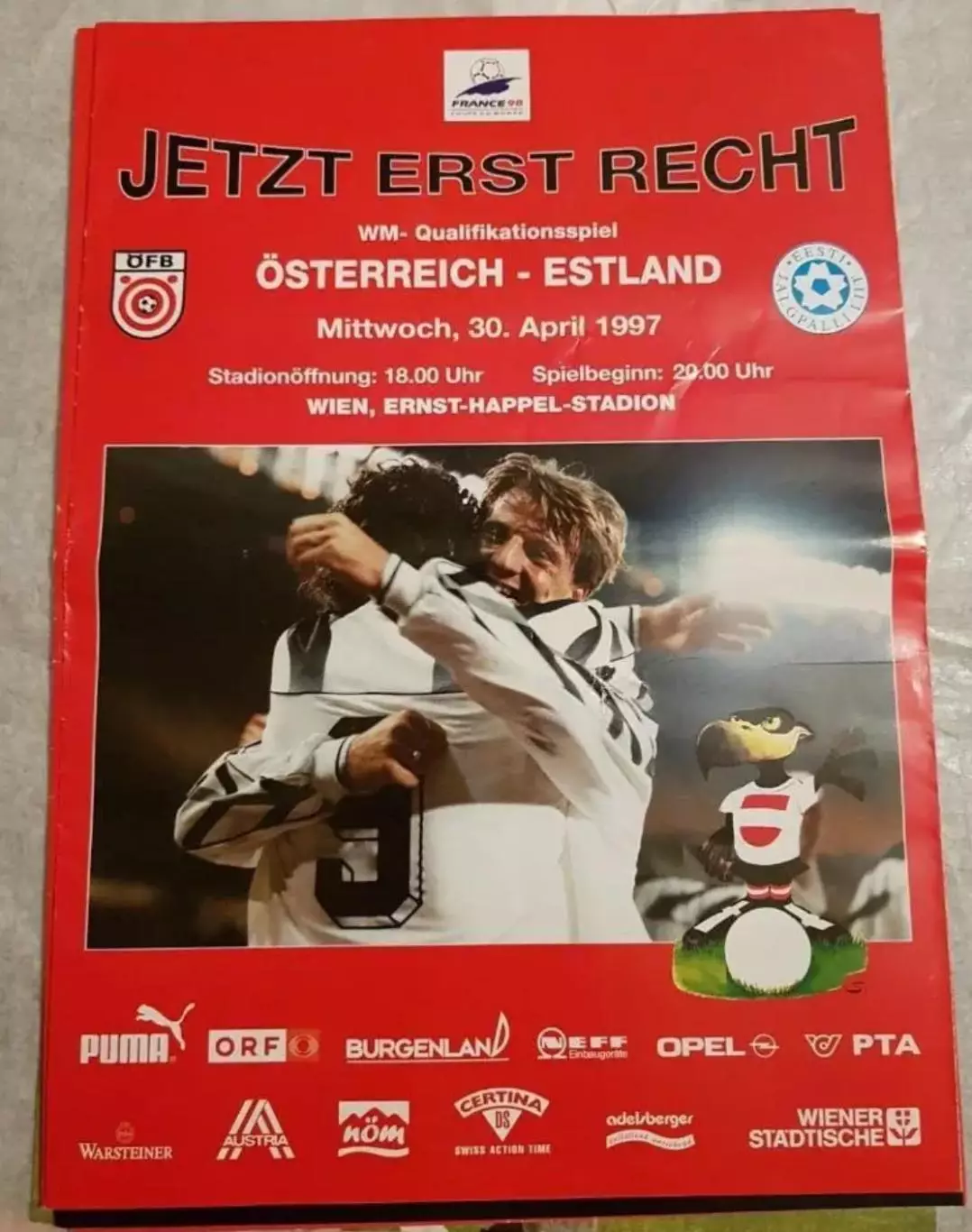 Австрия - Эстония 1997
