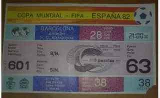 Билет Бельгия (Сборная) - Польша (Сборная) 1982 Чемпионат Мира Испания