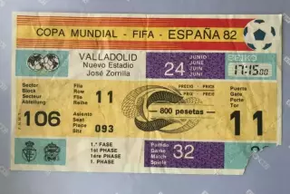 Билет ЧССР (Сборная) - Франция (Сборная) 1982 Чемпионат Мира Испания
