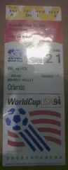 Билет Бельгия - Нидерланды 1994 Чемпионат Мира США