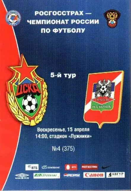 ЦСКА Москва - Спартак Нальчик 2007