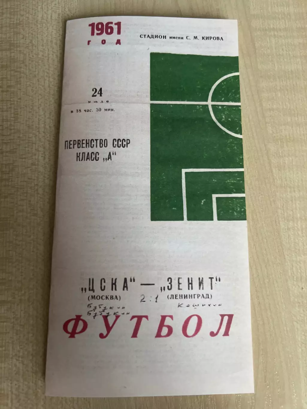 Зенит Ленинград - ЦСКА Москва 1961