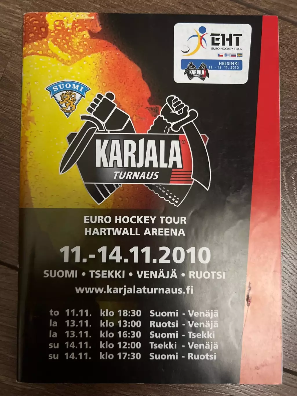 Хоккей. Программа Турнир в Финляндии Карьяла 2010 (Россия сборная)