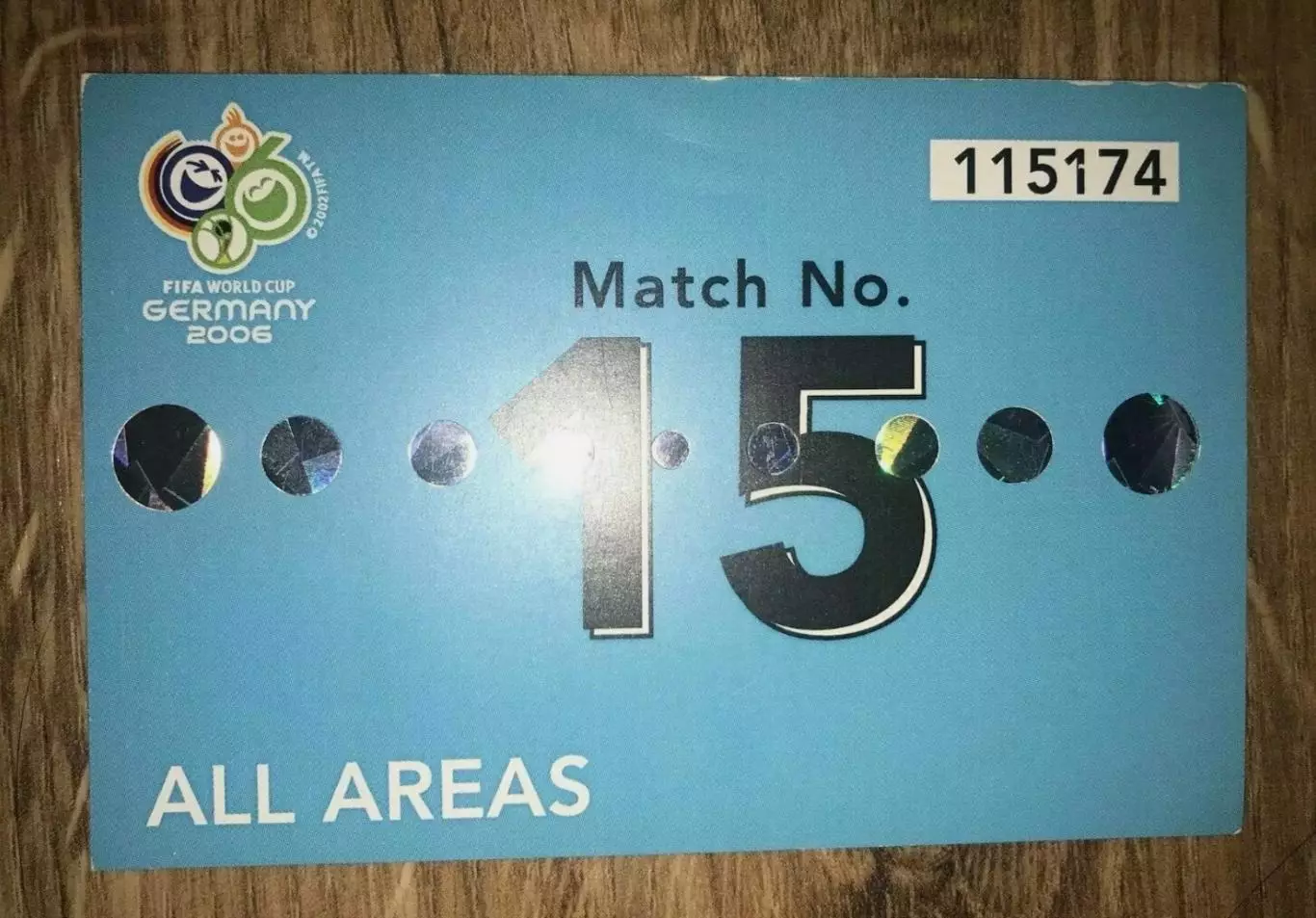 Футбол. пропуск Испания - Украина 2006 Чемпионат Мира в Германии №1