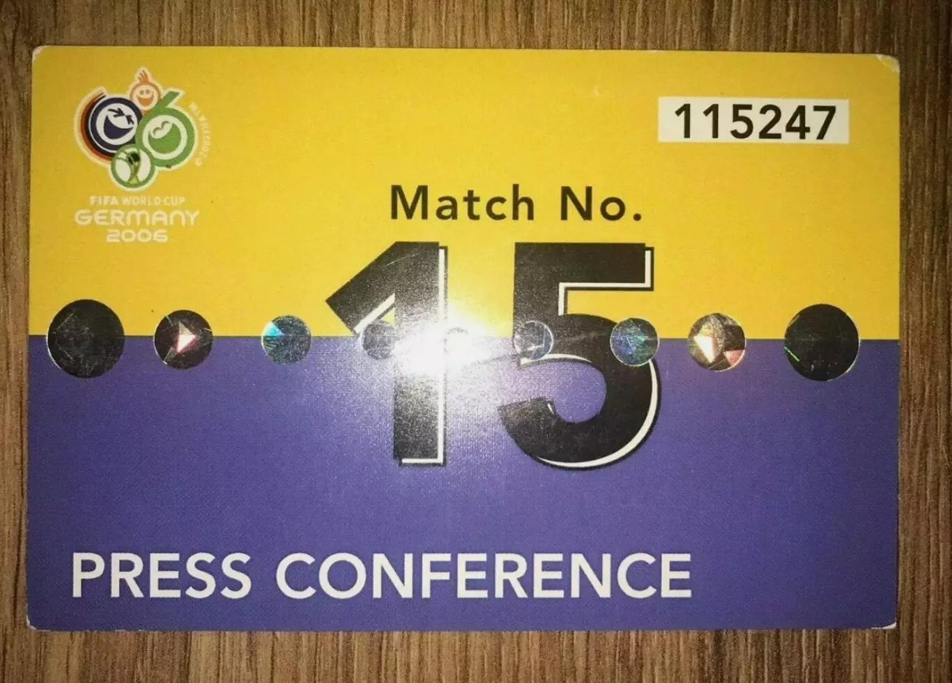 Футбол. пропуск Испания - Украина 2006 Чемпионат Мира в Германии №5