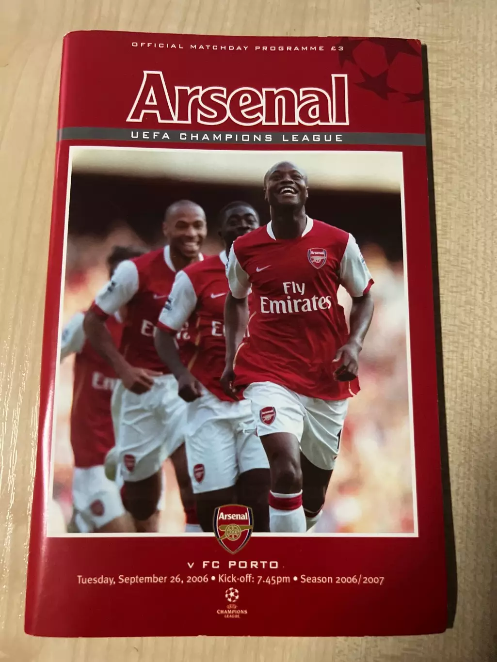 Арсенал Англия - Порто Португалия 2006-2007 Лига Чемпионов